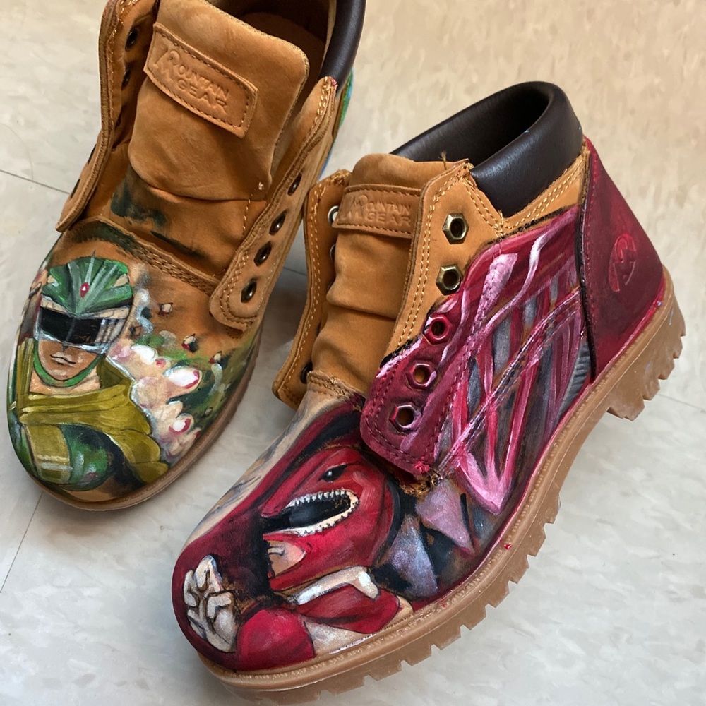 Custom painted Power Ranger Boots - Picture 2 of 2